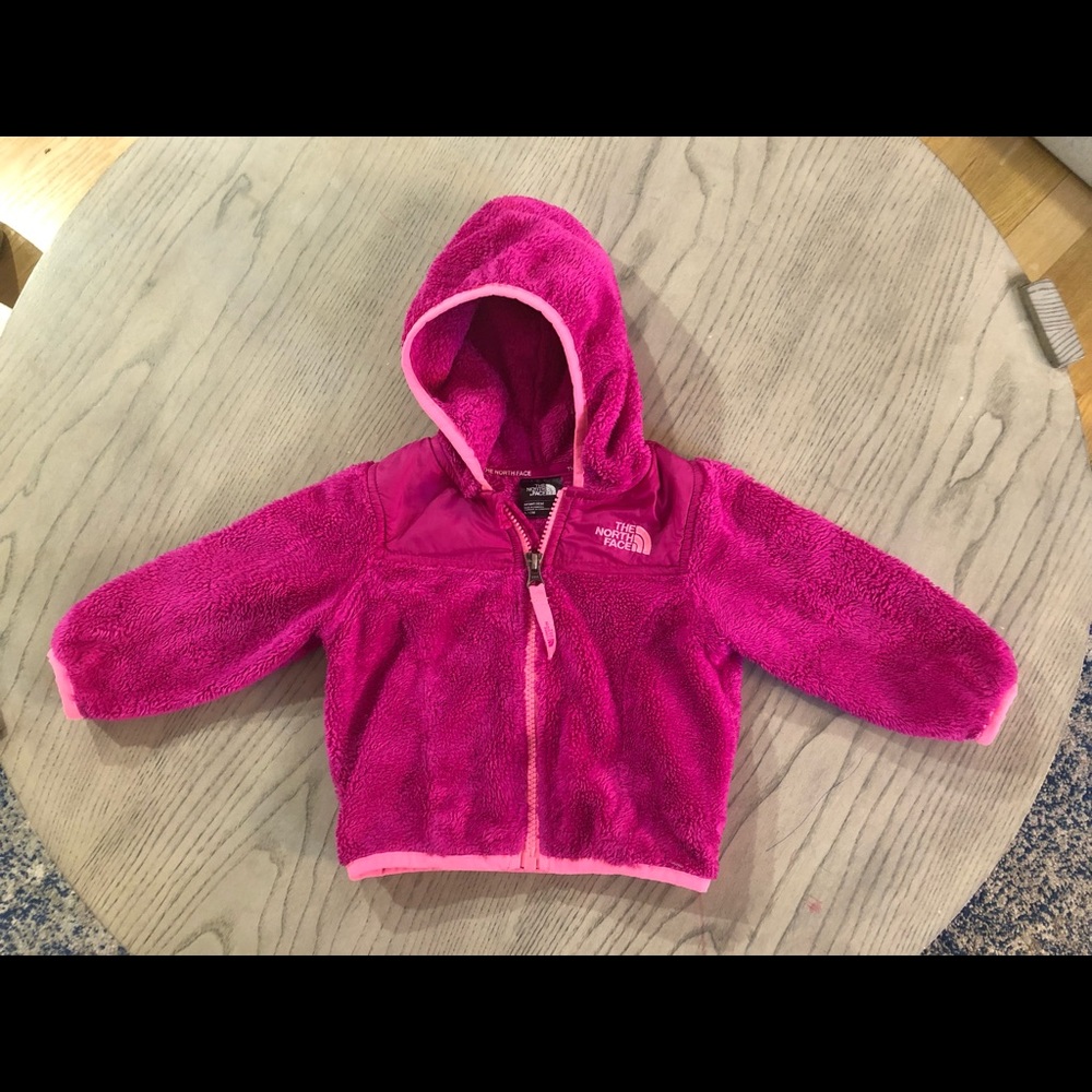 Pink North Face 6-12 months fleece jacket